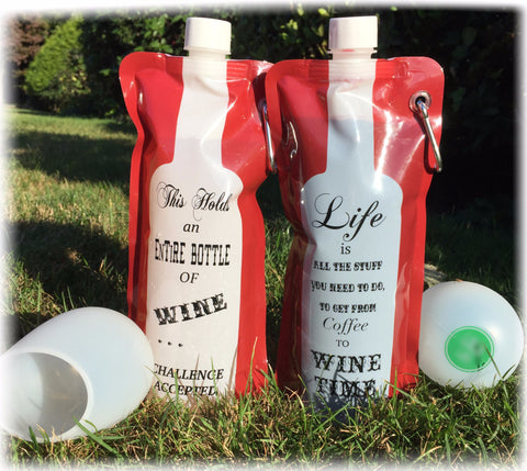 Image of Wine on the Go Flask and Cups